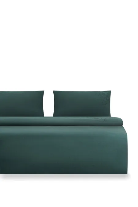 Полутороспальный комплект постельного белья с вышивкой «Лен Кудрина‎»‎