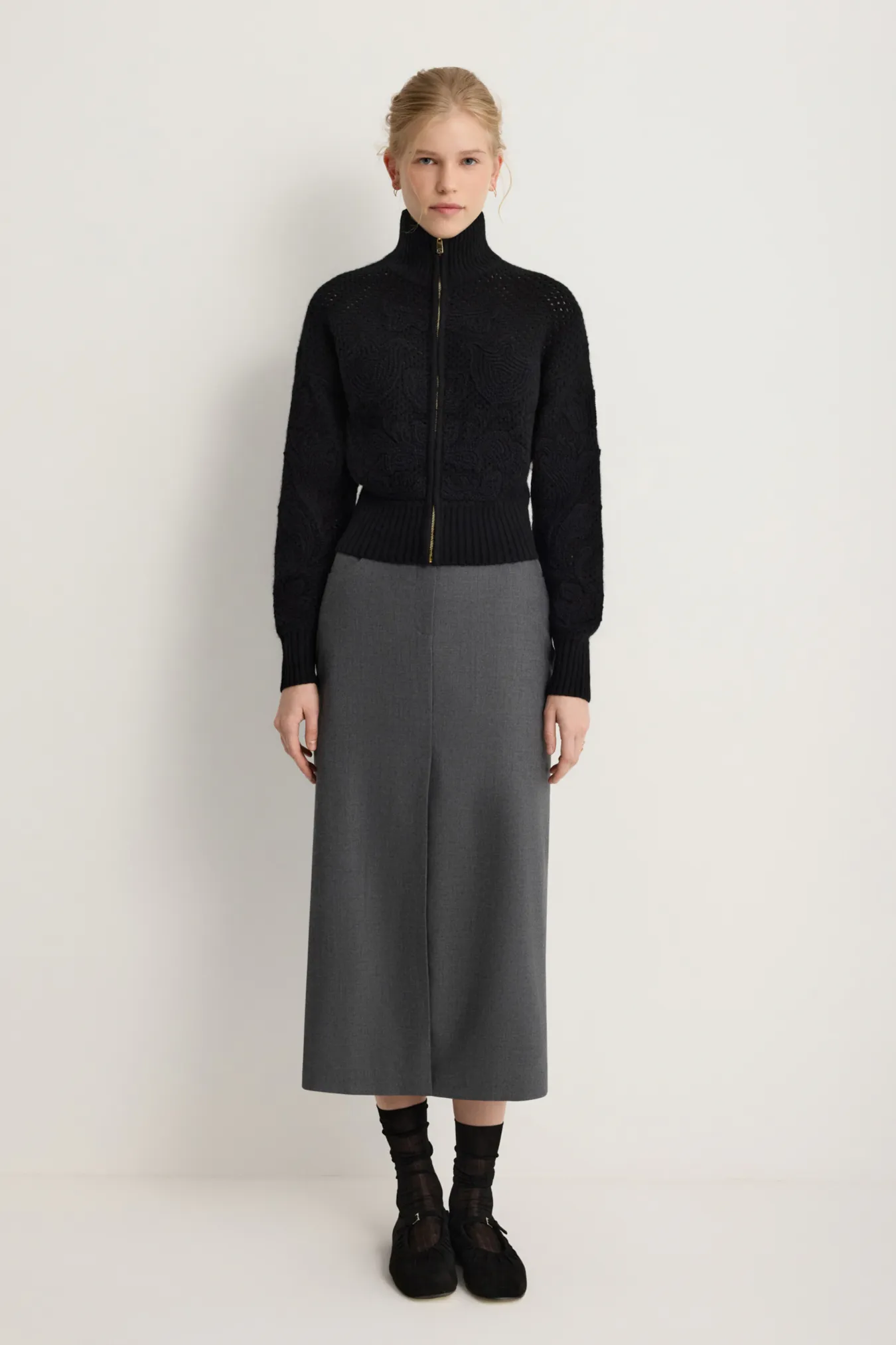 Юбка-колонна из премиальной шерсти