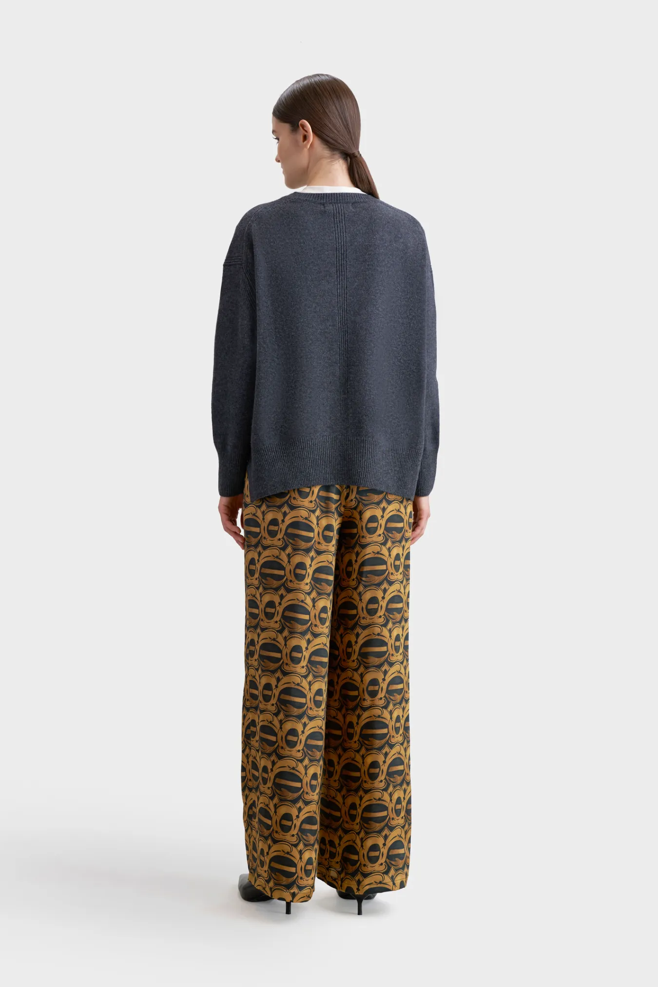 Удлиненный джемпер из шерсти и кашемира