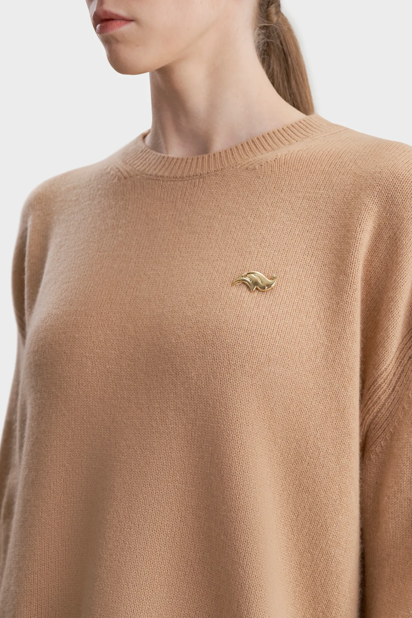 Удлиненный джемпер из шерсти и кашемира