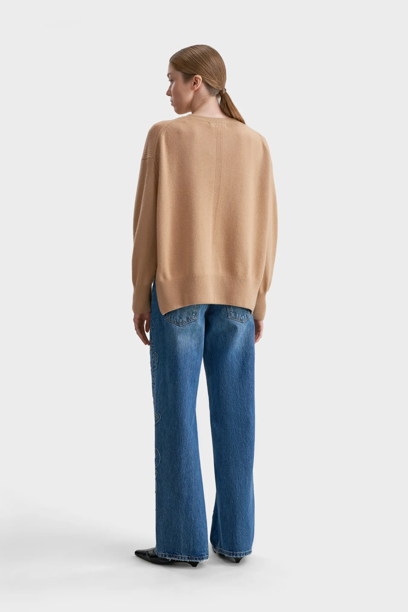 Удлиненный джемпер из шерсти и кашемира