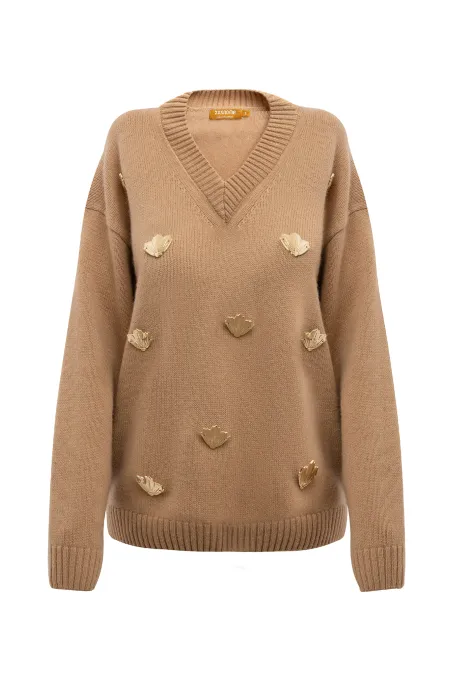 Джемпер из шерстяной пряжи