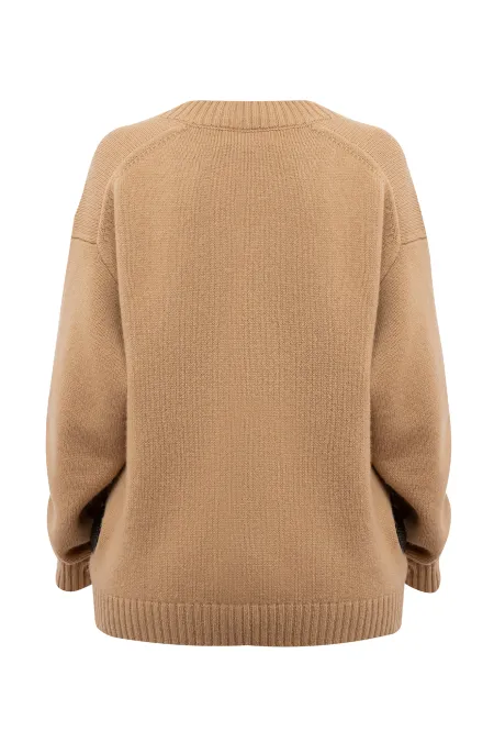 Джемпер из шерстяной пряжи