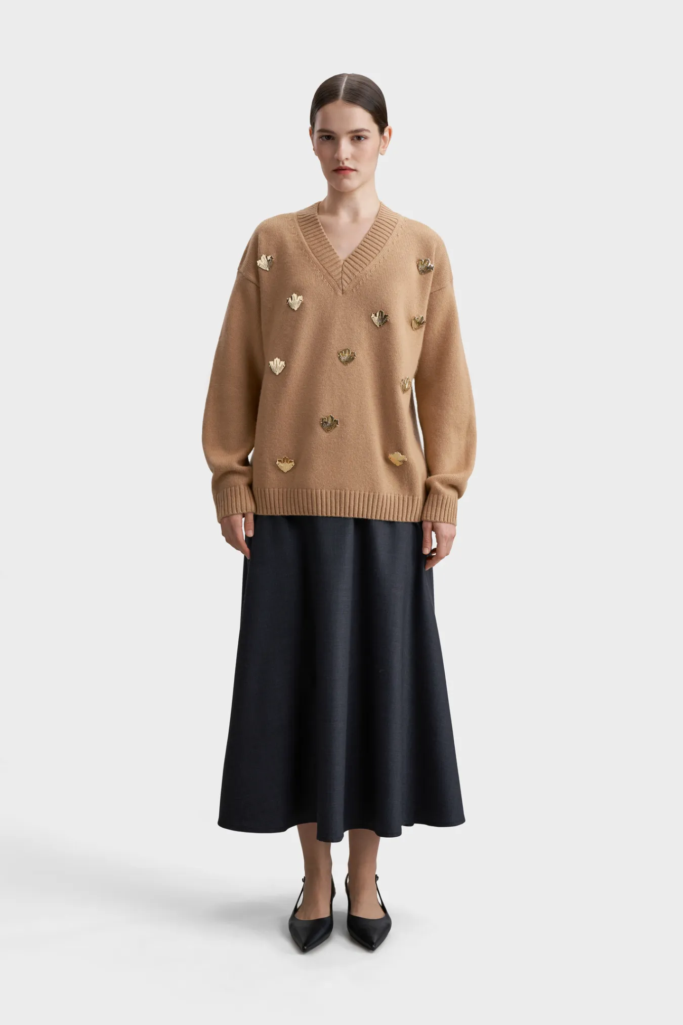 Джемпер из шерстяной пряжи