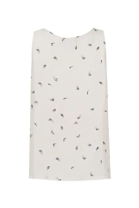 Топ из премиального  шелка с рисунком