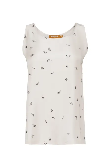 Топ из премиального  шелка с рисунком