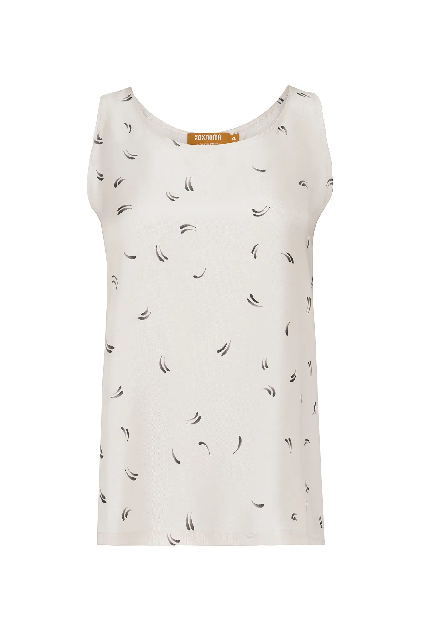 Топ из премиального  шелка с рисунком