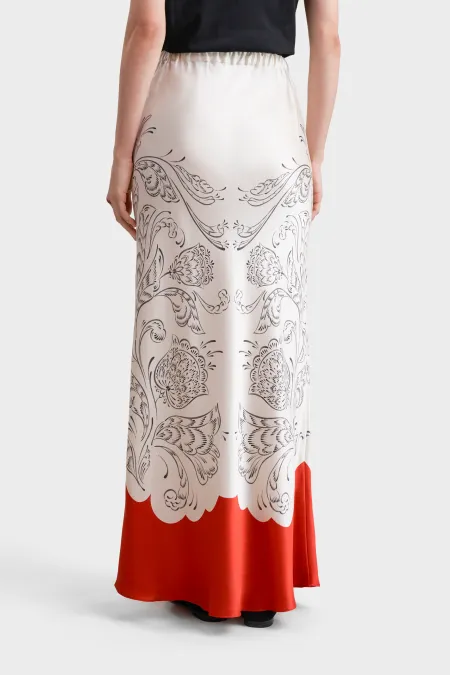 Юбка-миди из премиального шелка