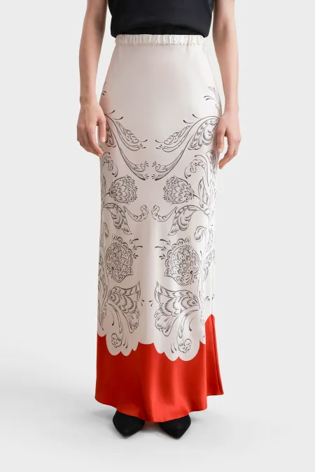 Юбка-миди из премиального шелка