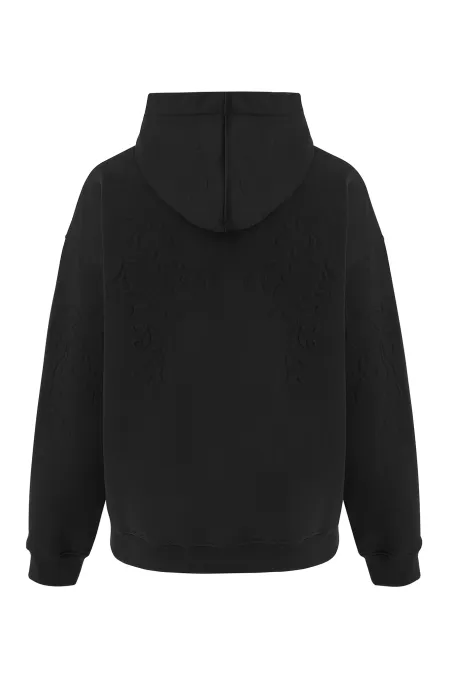 Мужское хлопковое худи с тиснением