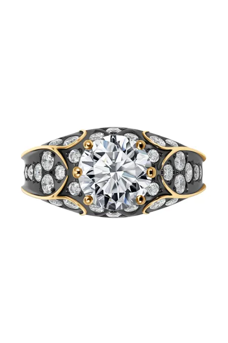 Кольцо из золота 750 пробы с бриллиантами