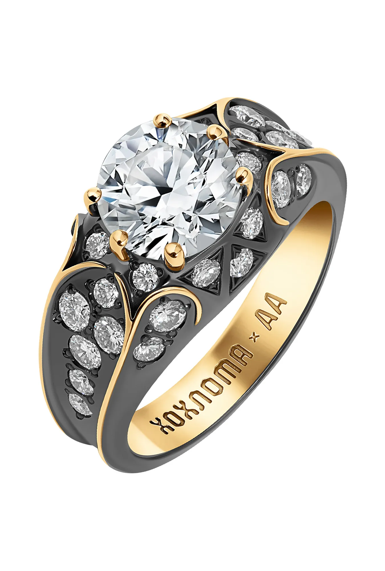 Кольцо из золота 750 пробы с бриллиантами