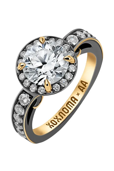 Кольцо из золота 585 пробы с бриллиантами