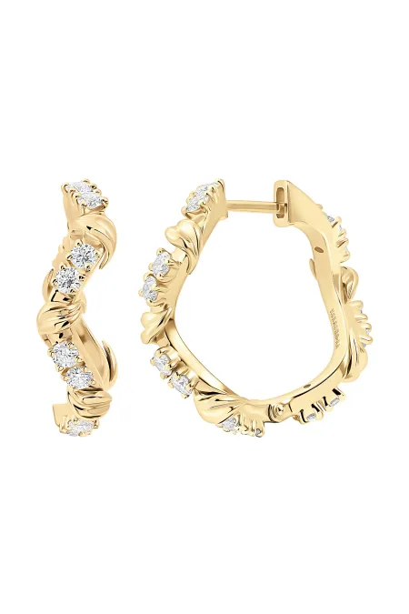 Серьги из золота 585 пробы с бриллиантами