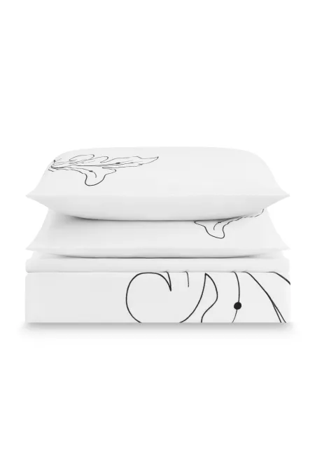 Двуспальный комплект постельного белья с вышивкой «Кудрина‎»‎