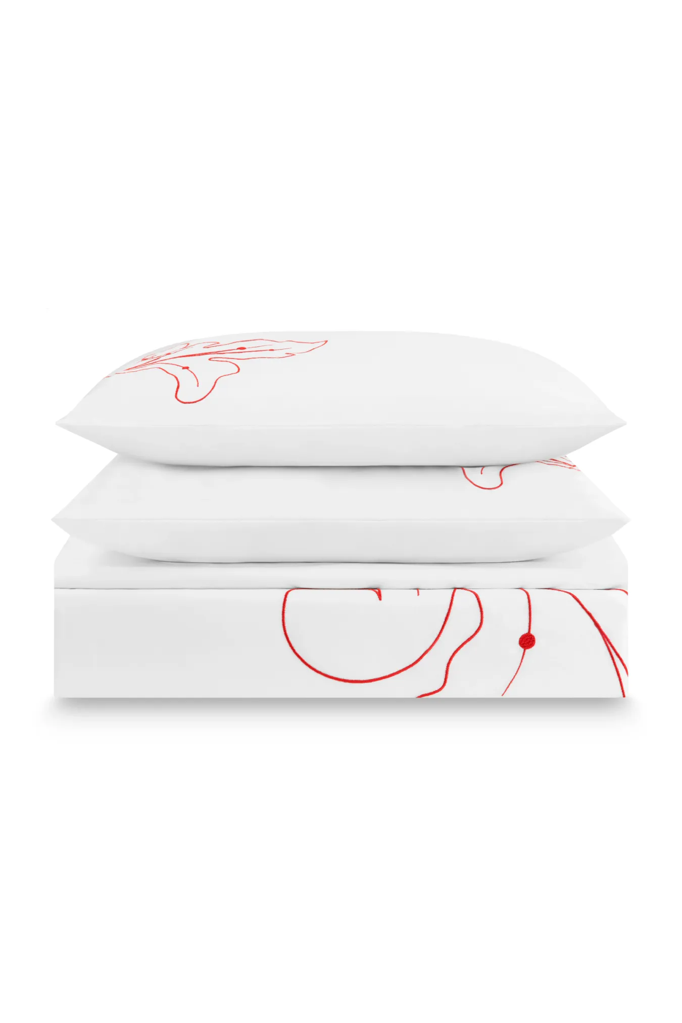 Полутороспальный комплект постельного белья с вышивкой «Кудрина‎»‎