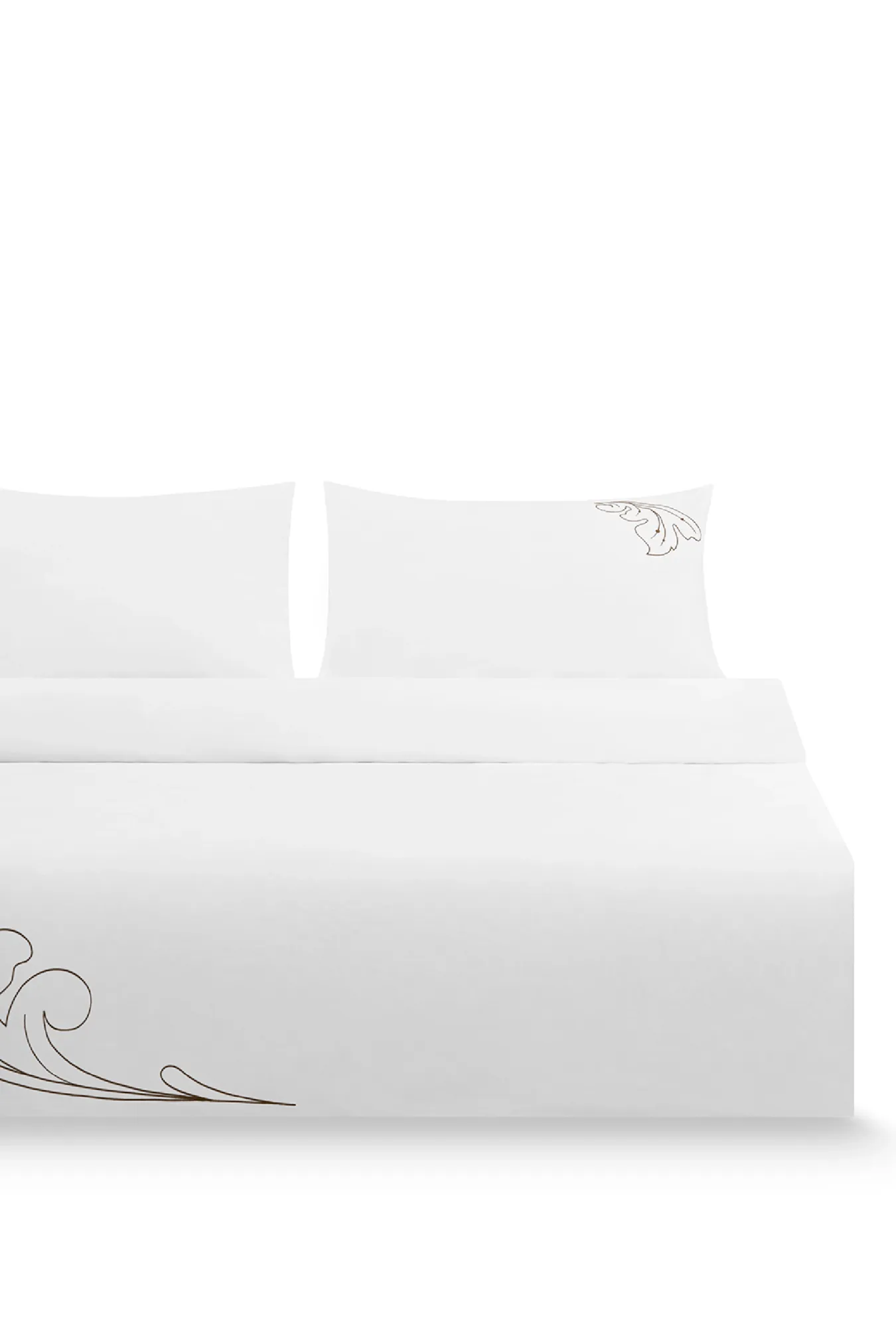 Двуспальный комплект постельного белья с вышивкой «Кудрина‎»‎