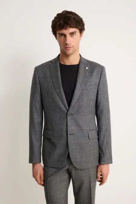 Однобортный пиджак из премиальной шерсти