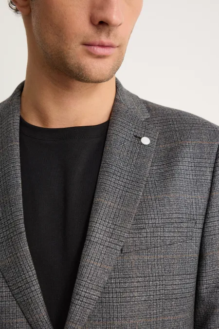 Однобортный пиджак из премиальной шерсти