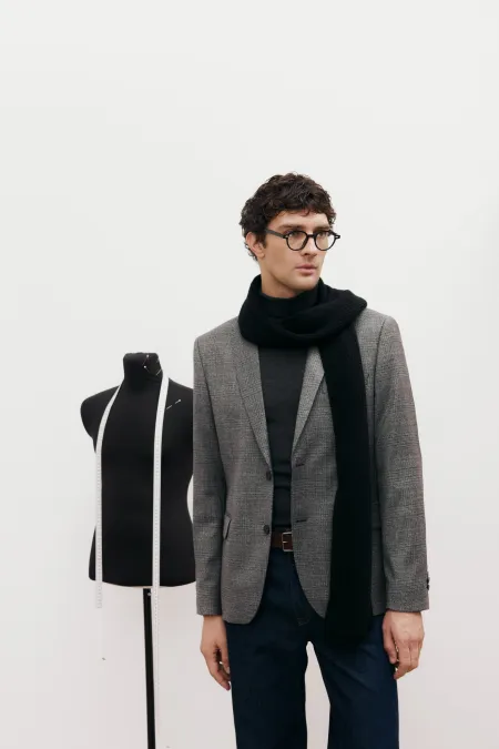 Однобортный пиджак из премиальной шерсти