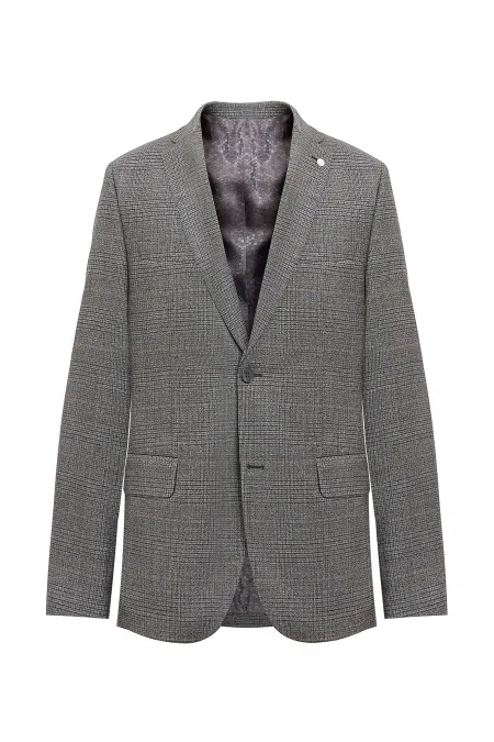 Однобортный пиджак из премиальной шерсти