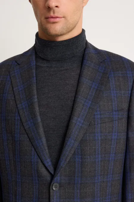 Однобортный пиджак из премиальной шерсти