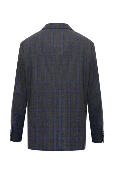 Однобортный пиджак из премиальной шерсти