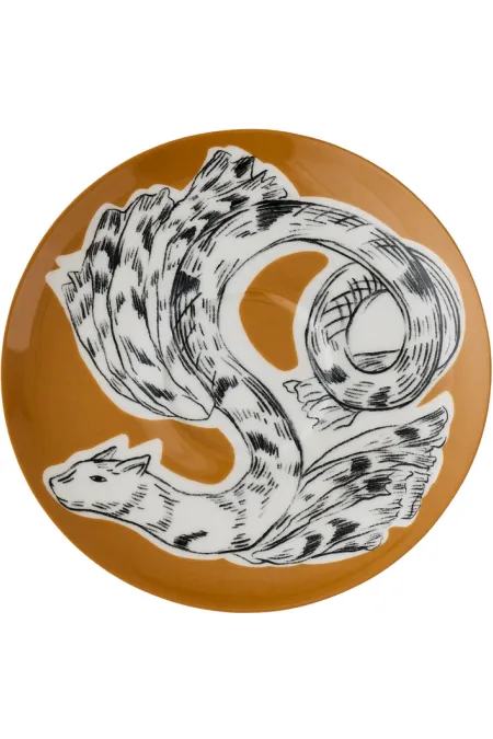 Пара кофейная, коллекция «Перья на золоте»