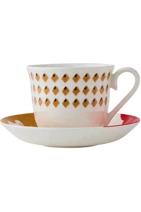 Кружка с блюдцем, коллекция «Орнаментальные блоки»