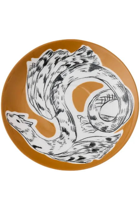 Кружка с блюдцем, коллекция «Перья на золоте»