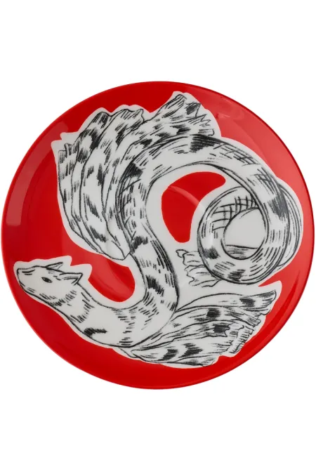 Пара чайная, коллекция «Перья на красном»