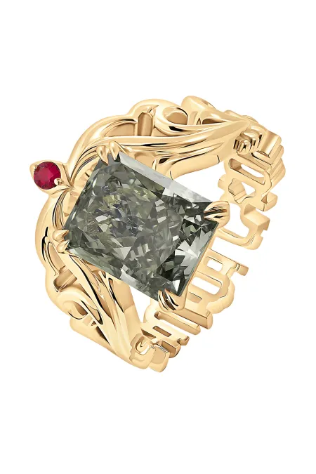 Кольцо из золота 585 пробы с лабораторным бриллиантом