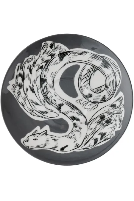 Пара чайная, коллекция «Перья на черном»