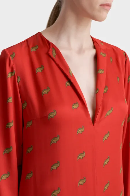 Платье-миди с рисунком