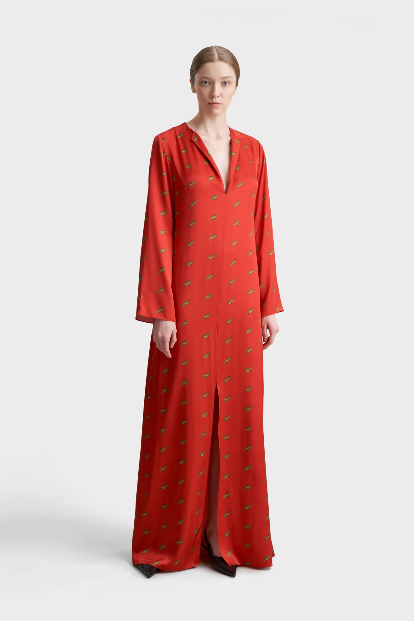 Платье-миди с рисунком