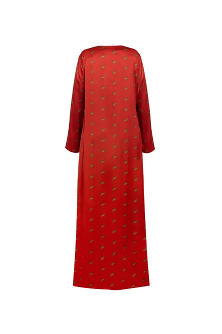 Платье-миди с рисунком