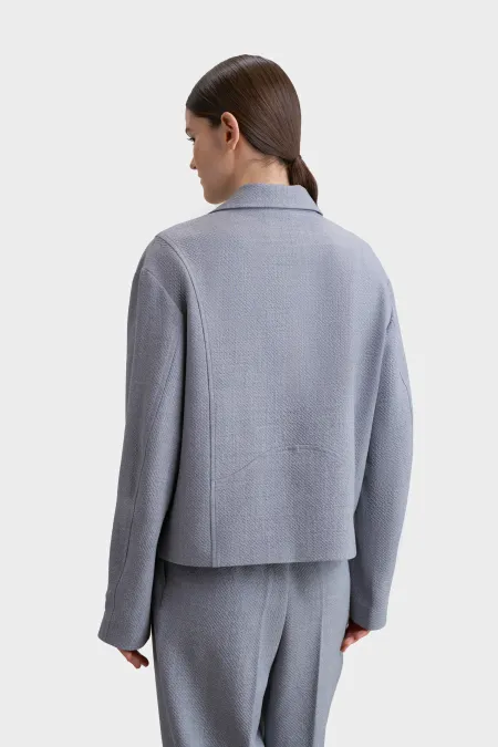 Однобортный жакет с вышивкой