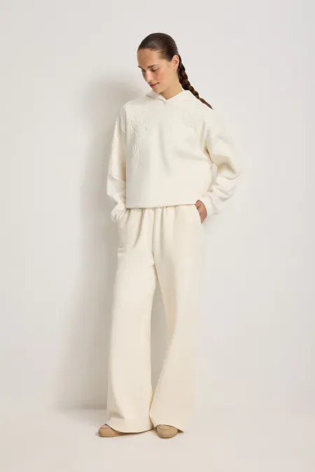 Женское хлопковое худи с тиснением