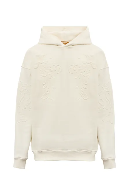 Мужское хлопковое худи с тиснением