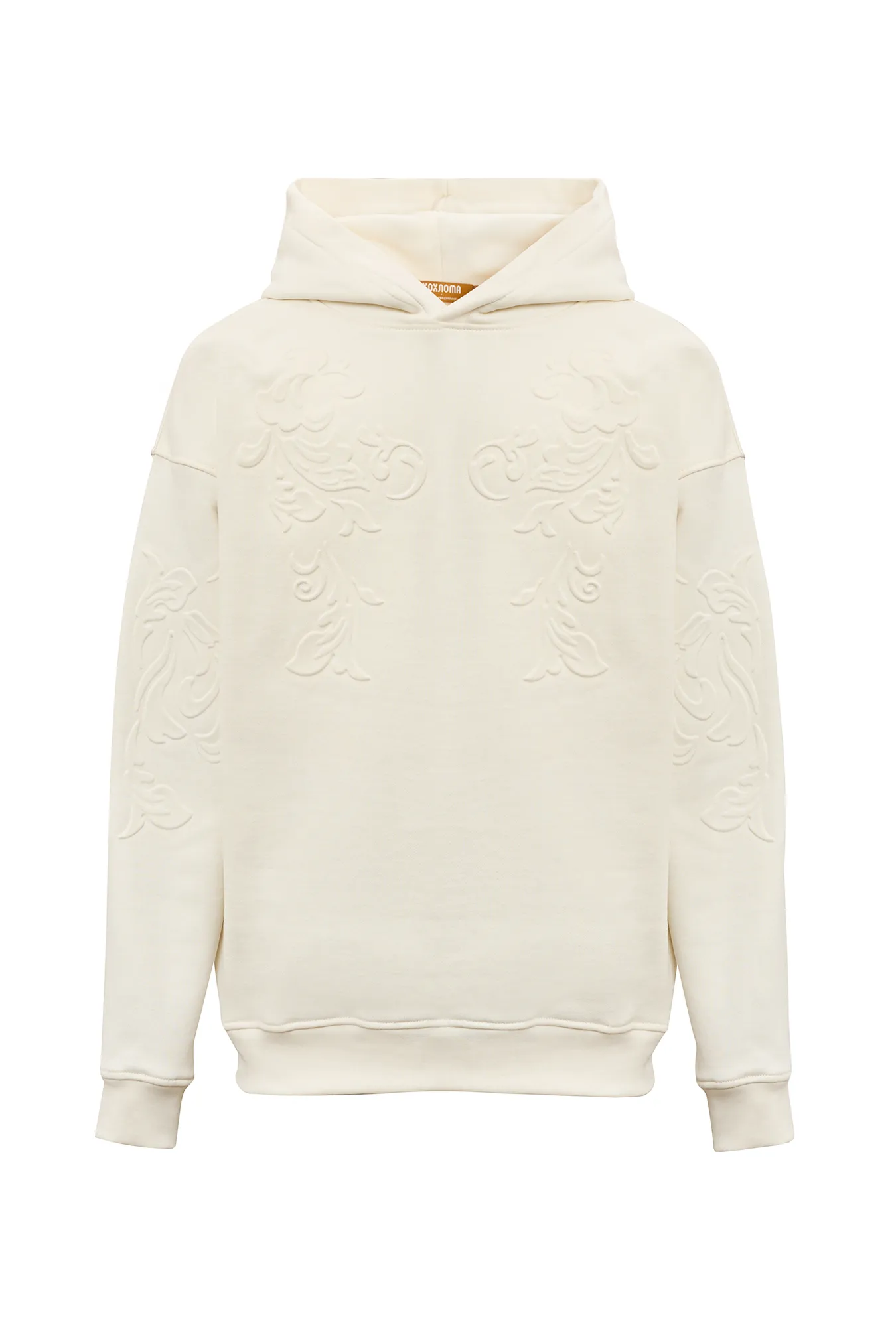 Мужское хлопковое худи с тиснением