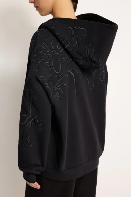 Худи на молнии с вышивкой