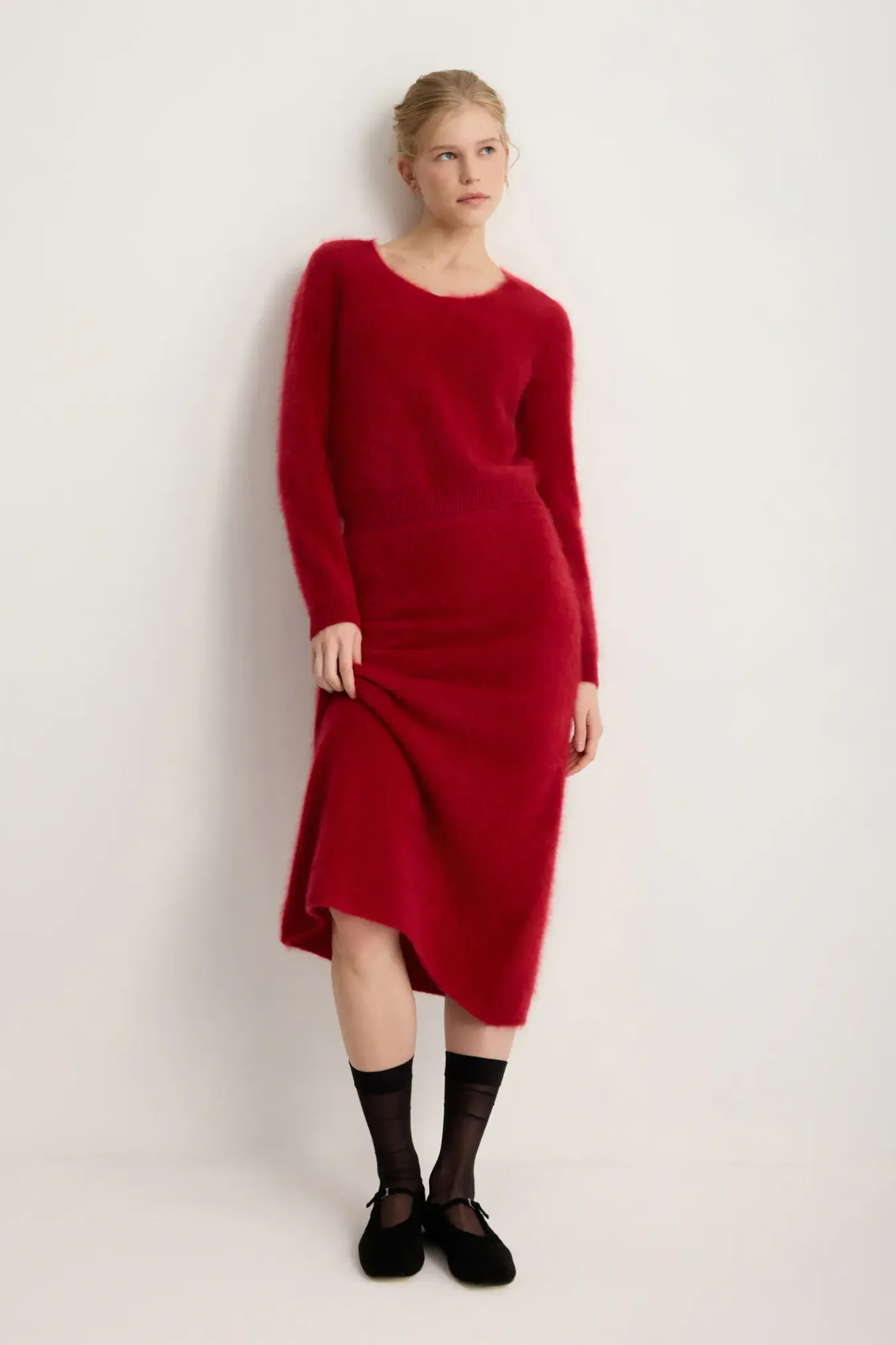 Трикотажная юбка из 100% кашемира