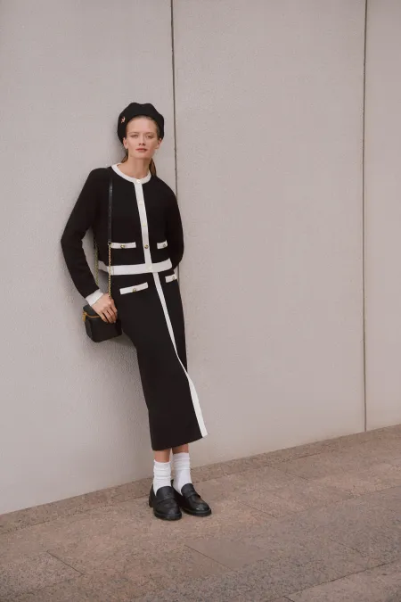 Юбка миди из смесовой шерсти