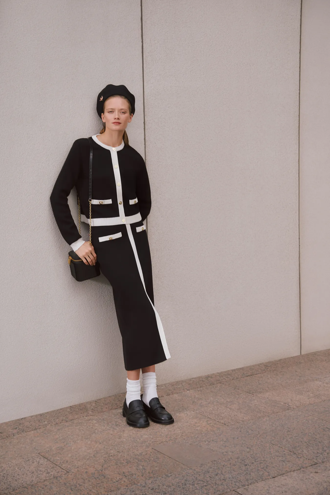 Юбка миди из смесовой шерсти