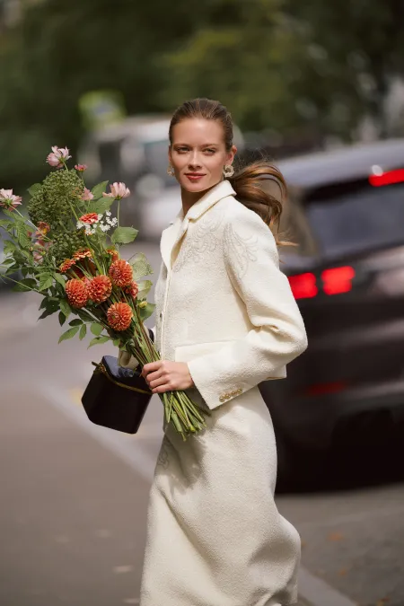 Жакет из смесовой шерсти с вышивкой