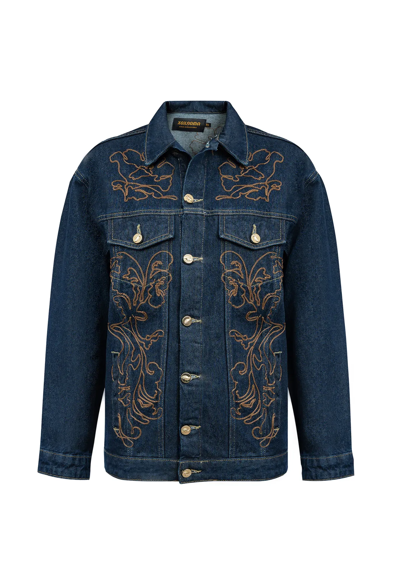 Джинсовая куртка с вышивкой