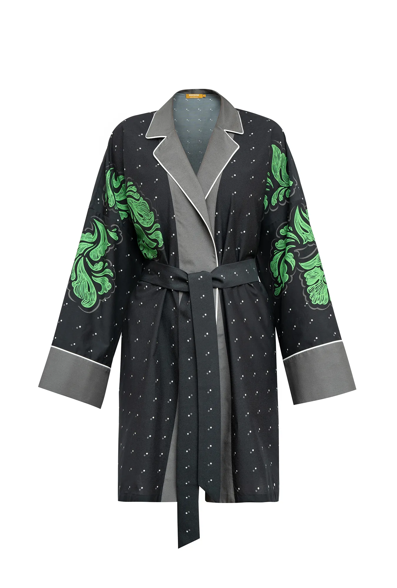 Халат из хлопка и шелка