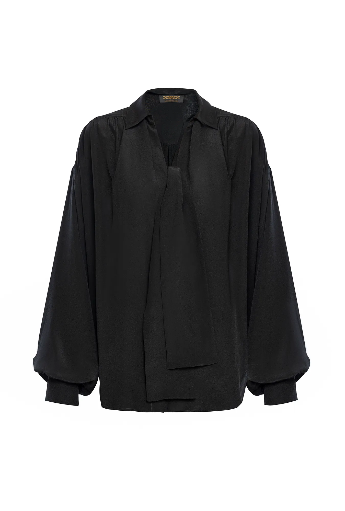 Шелковая винтажная блуза свободного силуэта