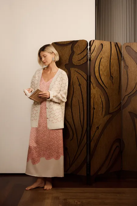 Шелковое платье-комбинация