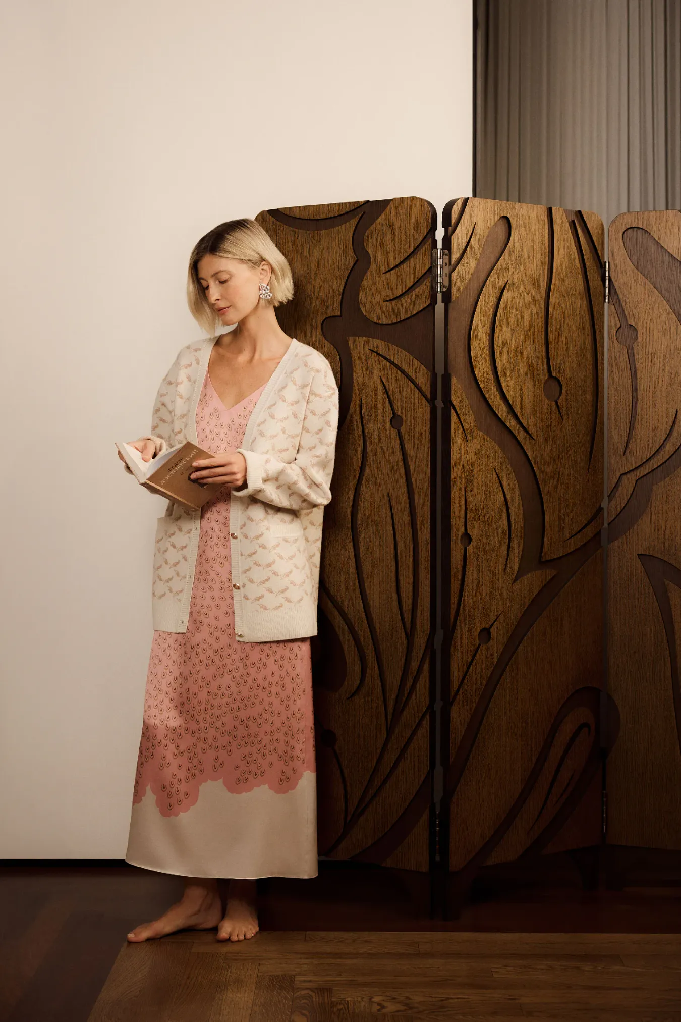 Шелковое платье-комбинация